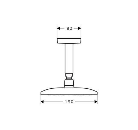 Sen đầu gắn trần Raindance E 360 589.52.618